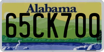 AL license plate 65CK700