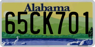 AL license plate 65CK701