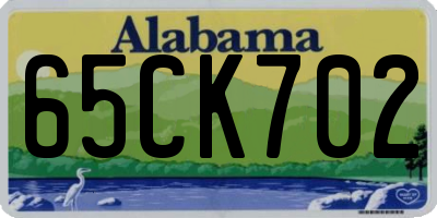 AL license plate 65CK702