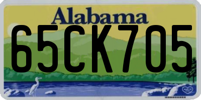 AL license plate 65CK705