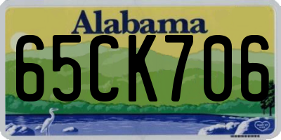 AL license plate 65CK706