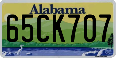 AL license plate 65CK707