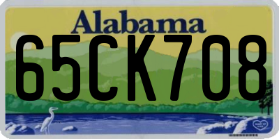 AL license plate 65CK708