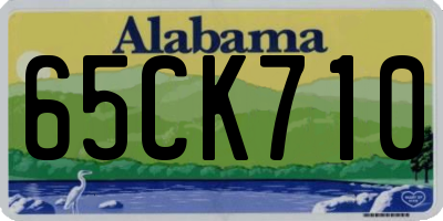 AL license plate 65CK710