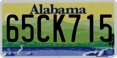AL license plate 65CK715