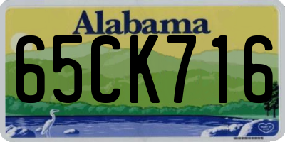AL license plate 65CK716