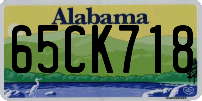 AL license plate 65CK718