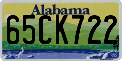 AL license plate 65CK722