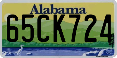 AL license plate 65CK724