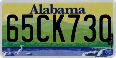 AL license plate 65CK730