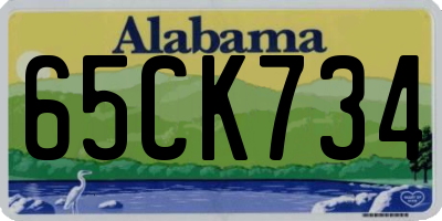 AL license plate 65CK734