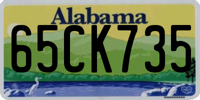 AL license plate 65CK735