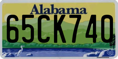 AL license plate 65CK740