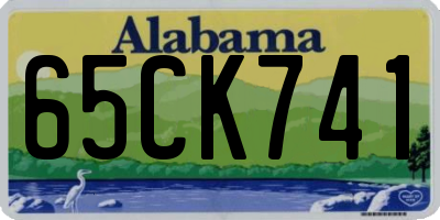 AL license plate 65CK741