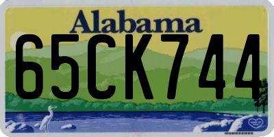 AL license plate 65CK744