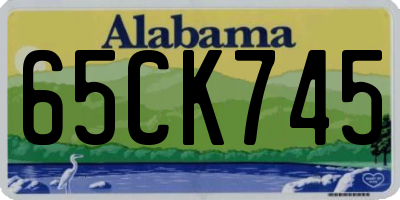 AL license plate 65CK745