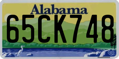 AL license plate 65CK748