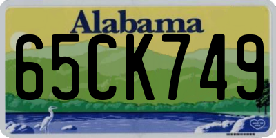 AL license plate 65CK749