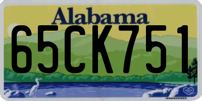AL license plate 65CK751