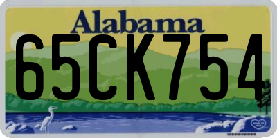 AL license plate 65CK754