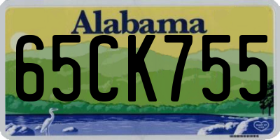 AL license plate 65CK755