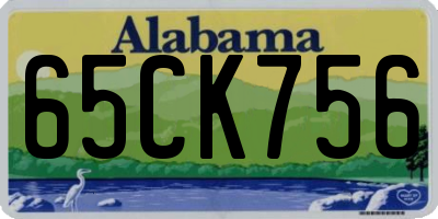 AL license plate 65CK756