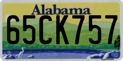 AL license plate 65CK757