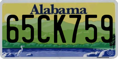 AL license plate 65CK759