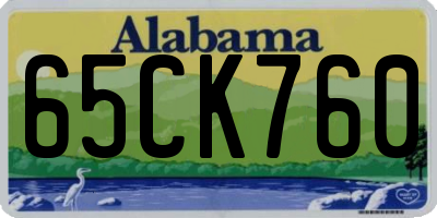 AL license plate 65CK760