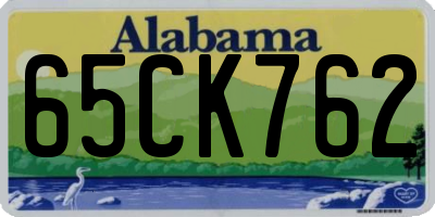 AL license plate 65CK762
