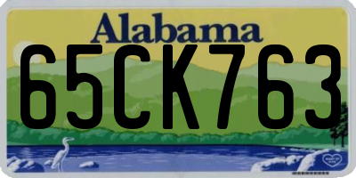AL license plate 65CK763