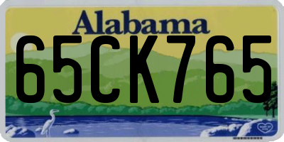 AL license plate 65CK765