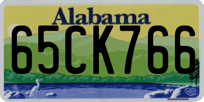 AL license plate 65CK766