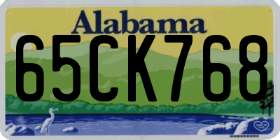 AL license plate 65CK768
