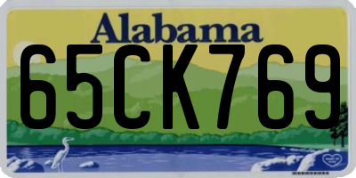 AL license plate 65CK769