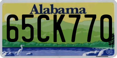 AL license plate 65CK770