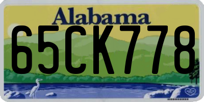 AL license plate 65CK778