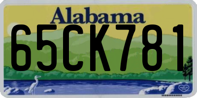 AL license plate 65CK781