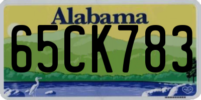 AL license plate 65CK783