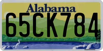 AL license plate 65CK784