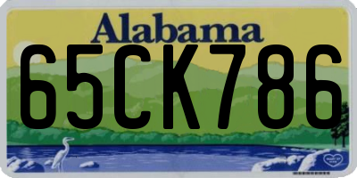 AL license plate 65CK786