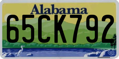 AL license plate 65CK792