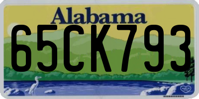 AL license plate 65CK793