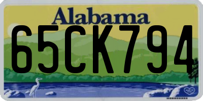 AL license plate 65CK794