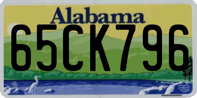 AL license plate 65CK796