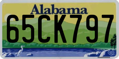AL license plate 65CK797