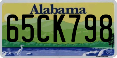 AL license plate 65CK798