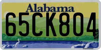 AL license plate 65CK804