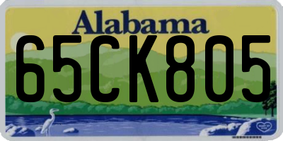 AL license plate 65CK805