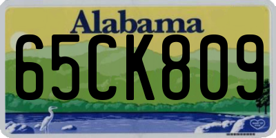 AL license plate 65CK809